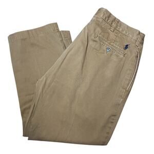 Polo by Ralph Lauren Men's 38/34 Ethan Pants 100% Cotton Straight Fit Brown